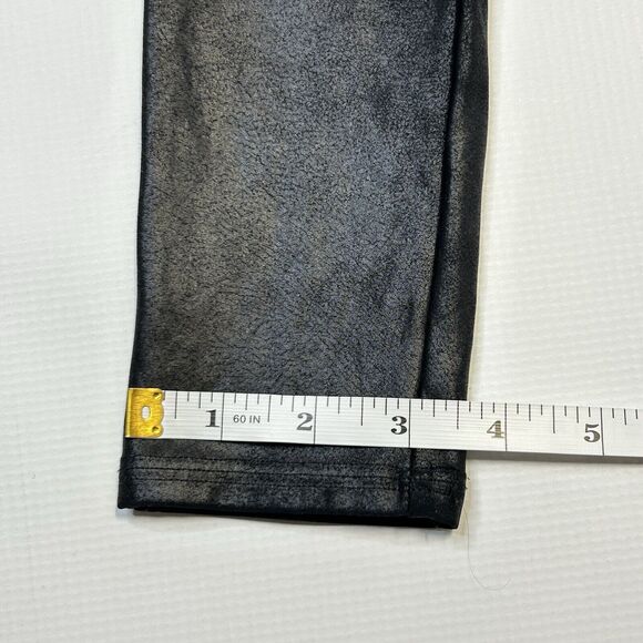 SPANX Faux Leather Black Power Waistband High Waist Leggings Womens Small 2437 - Picture 11 of 13